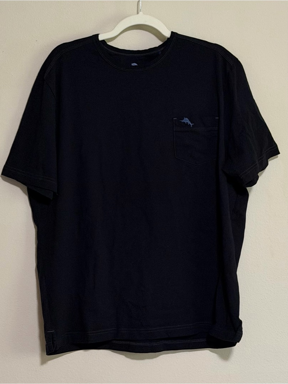 Tommy Bahama Short-Sleeve Pocket Tee with Embroidered Marlin